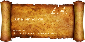 Luka Arnolda névjegykártya